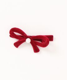 bibmilk（ビブミルク）の「BIBMILK VELVET RIBBON CLIP w/PEARL 5.5cm（バレッタ/ヘアクリップ）」