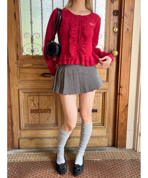 PHILLY（フィリー）の「《秋冬新作★》フリルニットカーディガン（ニット/セーター・レディース・グレー/ブラック/レッド・FREE）」の13枚目の写真