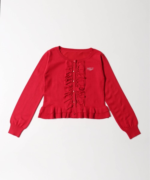 PHILLY（フィリー）の「《秋冬新作★》フリルニットカーディガン（ニット/セーター・レディース・グレー/ブラック/レッド・FREE）」の16枚目の写真