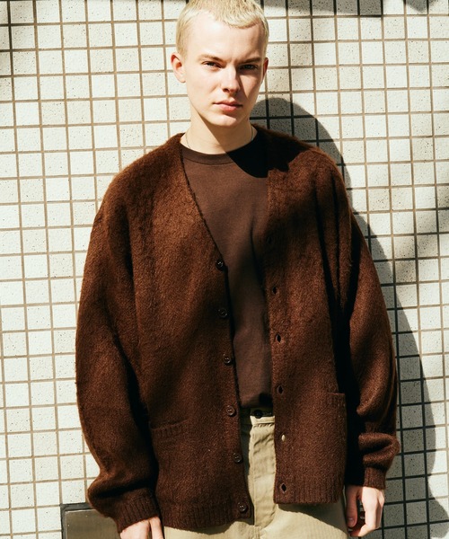 TOWNCRAFT / タウンクラフト SOLID SHAGGY CARDIGAN 無地 ソリッド