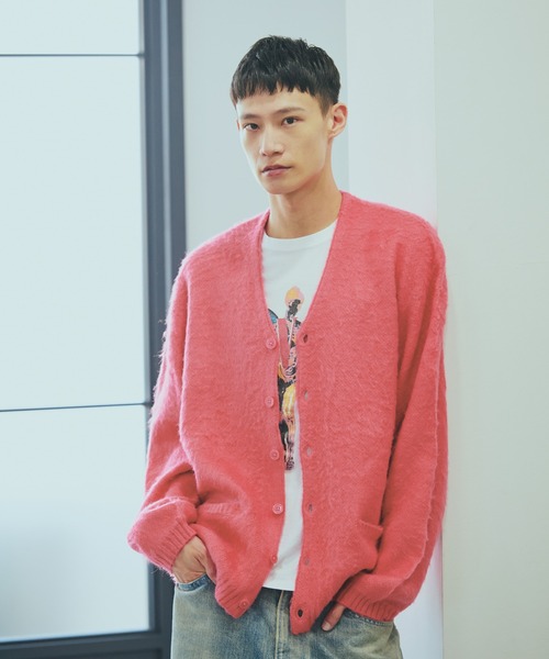 TOWNCRAFT / タウンクラフト SOLID SHAGGY CARDIGAN 無地 ソリッド