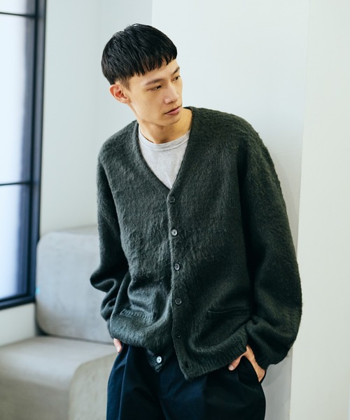 TOWNCRAFT 60's モヘアカーディガン マルチストライプ 60s mohair