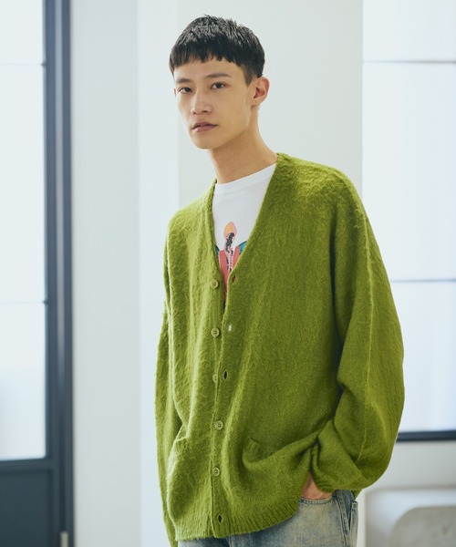 PENNEY'S TOWNCRAFT シャギー カーディガン L モヘア 調 PENNEY'S