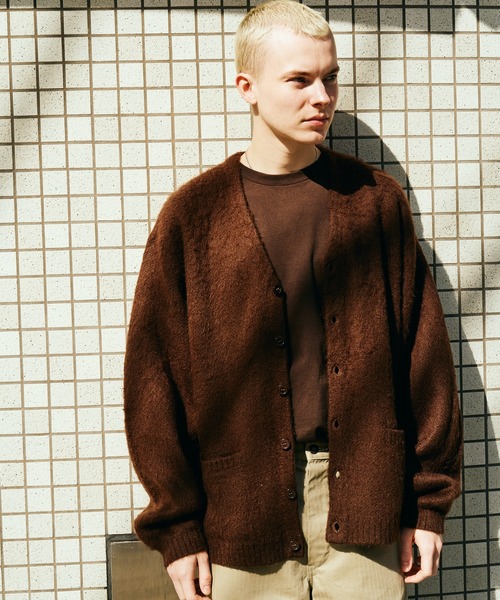TOWNCRAFT / タウンクラフト SOLID SHAGGY CARDIGAN 無地 ソリッド