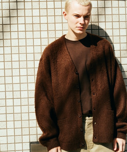TOWNCRAFT / タウンクラフト SOLID SHAGGY CARDIGAN 無地 ソリッド