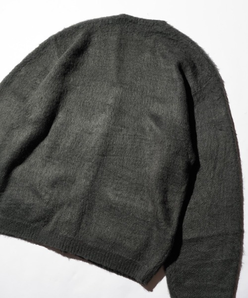 タウンクラフト 無地 ソリッドシャギーカーディガン モヘアタッチ