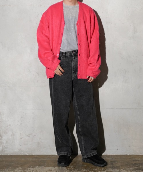 TOWNCRAFT（タウンクラフト）の「TOWNCRAFT / タウンクラフト SOLID SHAGGY CARDIGAN 無地 ソリッドシャギーカーディガン モヘアタッチ（カーディガン/ボレロ・メンズ・ネイビー/チャコールグレー/ヘザーグレー/グリーン/ピンク/ブラック/ブラウン・X-SMALL/SMALL/MEDIUM/LARGE）」の22枚目の写真