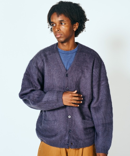 TOWNCRAFT（タウンクラフト）の「TOWNCRAFT / タウンクラフト SOLID SHAGGY CARDIGAN 無地 ソリッドシャギーカーディガン モヘアタッチ（カーディガン/ボレロ・メンズ・ネイビー/チャコールグレー/ヘザーグレー/グリーン/ピンク/ブラック/ブラウン・X-SMALL/SMALL/MEDIUM/LARGE）」の20枚目の写真