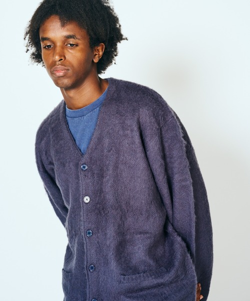 TOWNCRAFT（タウンクラフト）の「TOWNCRAFT / タウンクラフト SOLID SHAGGY CARDIGAN 無地 ソリッドシャギーカーディガン モヘアタッチ（カーディガン/ボレロ・メンズ・ネイビー/チャコールグレー/ヘザーグレー/グリーン/ピンク/ブラック/ブラウン・X-SMALL/SMALL/MEDIUM/LARGE）」の21枚目の写真