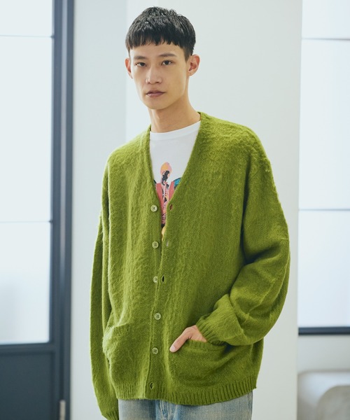 セール】TOWNCRAFT / タウンクラフト SOLID SHAGGY CARDIGAN 無地