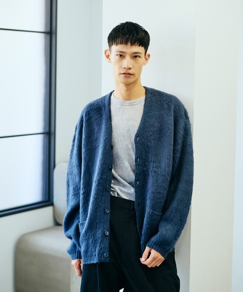 TOWNCRAFT / タウンクラフト SOLID SHAGGY CARDIGAN 無地 ソリッド