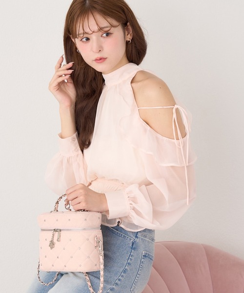 one after another NICE CLAUP（ワンアフターアナザーナイスクラップ）の「バックリボンアメスリブラウス（シャツ/ブラウス・レディース・ブラウン/アイボリー/ピンク/ブラック/ネイビー/ドット・FREE）」の5枚目の写真