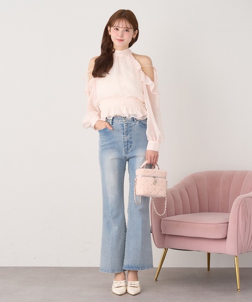 one after another NICE CLAUP（ワンアフターアナザーナイスクラップ）の「バックリボンアメスリブラウス（シャツ/ブラウス・レディース・ブラウン/アイボリー/ピンク/ブラック/ネイビー/ドット・FREE）」の11枚目の写真