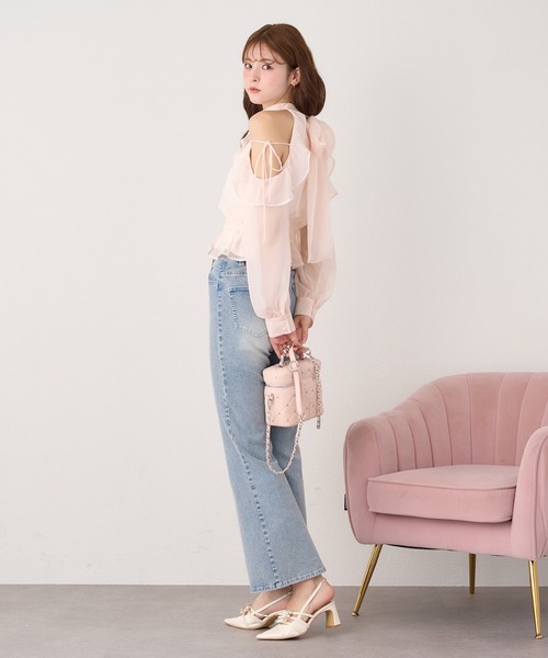 one after another NICE CLAUP（ワンアフターアナザーナイスクラップ）の「バックリボンアメスリブラウス（シャツ/ブラウス・レディース・ブラウン/アイボリー/ピンク/ブラック/ネイビー/ドット・FREE）」の13枚目の写真