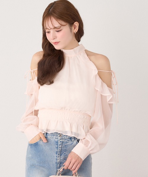 one after another NICE CLAUP（ワンアフターアナザーナイスクラップ）の「バックリボンアメスリブラウス（シャツ/ブラウス・レディース・ブラウン/アイボリー/ピンク/ブラック/ネイビー/ドット・FREE）」の16枚目の写真