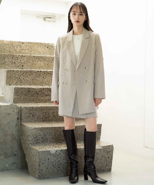 NOELA(ノエラ)の「ラップミニスカート(スカート・レディース・グレー/ベージュ・S/M)」の11枚目の写真