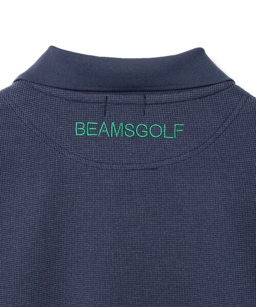 BEAMS GOLF（ビームスゴルフ）の「【別注】JONES / ロングスリーブ ワッフル ポロシャツ（ポロシャツ・メンズ・ブラック/ネイビー・SMALL/MEDIUM/LARGE/X-LARGE）」の6枚目の写真