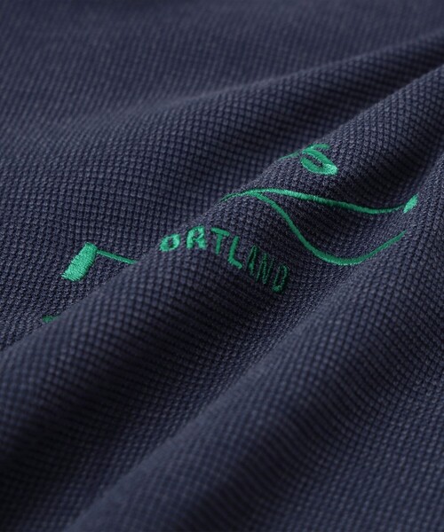 BEAMS GOLF（ビームスゴルフ）の「【別注】JONES / ロングスリーブ ワッフル ポロシャツ（ポロシャツ・メンズ・ブラック/ネイビー・SMALL/MEDIUM/LARGE/X-LARGE）」の7枚目の写真