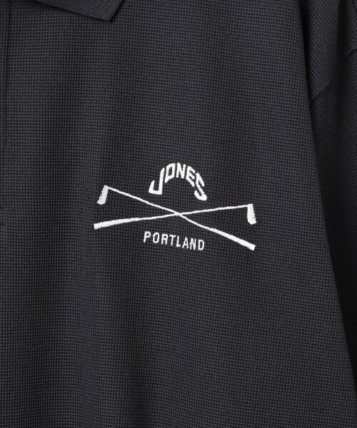 BEAMS GOLF（ビームスゴルフ）の「【別注】JONES / ロングスリーブ ワッフル ポロシャツ（ポロシャツ・メンズ・ブラック/ネイビー・SMALL/MEDIUM/LARGE/X-LARGE）」の10枚目の写真