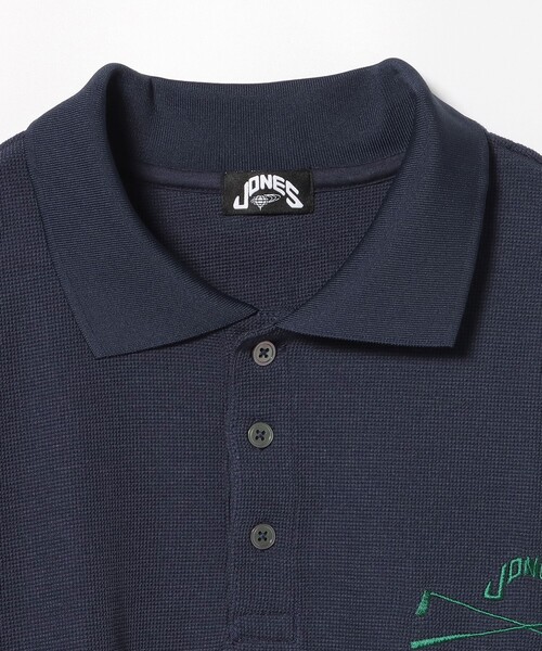 BEAMS GOLF（ビームスゴルフ）の「【別注】JONES / ロングスリーブ ワッフル ポロシャツ（ポロシャツ・メンズ・ブラック/ネイビー・SMALL/MEDIUM/LARGE/X-LARGE）」の19枚目の写真