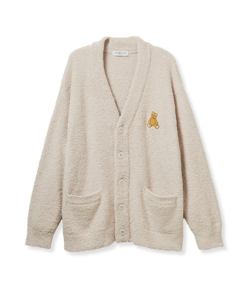 gelato pique(ジェラートピケ)の「【ONLINE限定】【HOMME】ベビモコベアワンポイントカーディガン(ルームウェア/パジャマ・メンズ・ダークグレー/ネイビー/ベージュ/ミント・M/XL/L)」の2枚目の写真