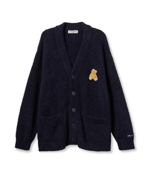 gelato pique(ジェラートピケ)の「【ONLINE限定】【HOMME】ベビモコベアワンポイントカーディガン(ルームウェア/パジャマ・メンズ・ダークグレー/ネイビー/ベージュ/ミント・M/XL/L)」の4枚目の写真