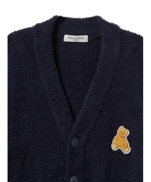 gelato pique(ジェラートピケ)の「【ONLINE限定】【HOMME】ベビモコベアワンポイントカーディガン(ルームウェア/パジャマ・メンズ・ダークグレー/ネイビー/ベージュ/ミント・M/XL/L)」の5枚目の写真