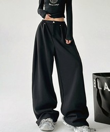 VIBGYOR | バレルレッグワイドスウェットパンツ / 裏起毛 ルーズシルエット ボトム(CZ)(スウェットパンツ)