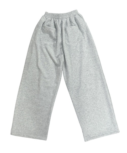 VIBGYOR（ヴィブジョー）の「バレルレッグワイドスウェットパンツ / 裏起毛 ルーズシルエット ボトム(CZ)（スウェットパンツ・レディース・ブラック/ホワイト・LARGE/MEDIUM）」の14枚目の写真