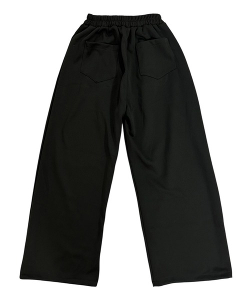 VIBGYOR（ヴィブジョー）の「バレルレッグワイドスウェットパンツ / 裏起毛 ルーズシルエット ボトム(CZ)（スウェットパンツ・レディース・ブラック/ホワイト・LARGE/MEDIUM）」の11枚目の写真