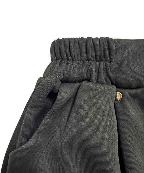 VIBGYOR（ヴィブジョー）の「バレルレッグワイドスウェットパンツ / 裏起毛 ルーズシルエット ボトム(CZ)（スウェットパンツ・レディース・ブラック/ホワイト・LARGE/MEDIUM）」の16枚目の写真