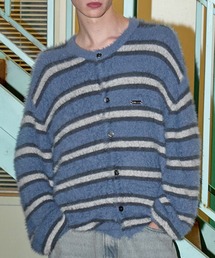 『OY/オーワイ』HAIRY STRIPE KNIT CARDIGAN/ヘアリーストライプ ニットカーディガン