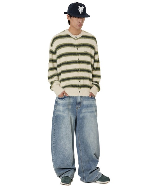 OY/オーワイ』HAIRY STRIPE KNIT CARDIGAN/ヘアリーストライプ