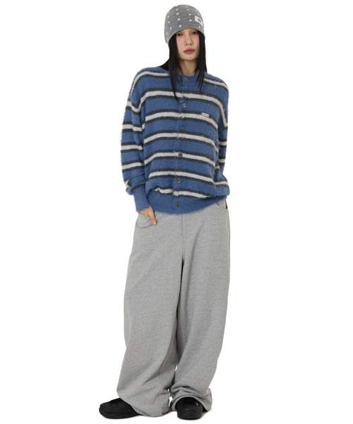 OY（オーワイ）の「『OY/オーワイ』HAIRY STRIPE KNIT CARDIGAN/ヘアリーストライプ ニットカーディガン（カーディガン/ボレロ・レディース・ブルー/ブラック/アイボリー/レッド・L/M）」の22枚目の写真