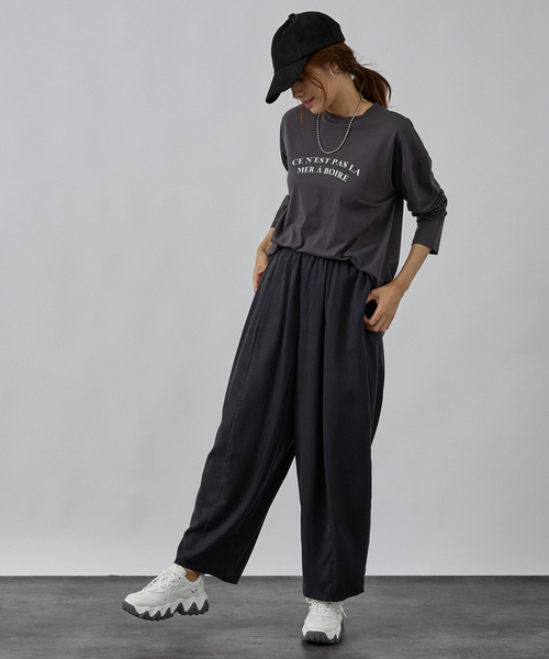 abahouse mavie(アバハウスマヴィ)の「ロゴロンT(Tシャツ/カットソー・レディース・チャコールグレー/ブラウン/ホワイト系その他・フリー)」の14枚目の写真