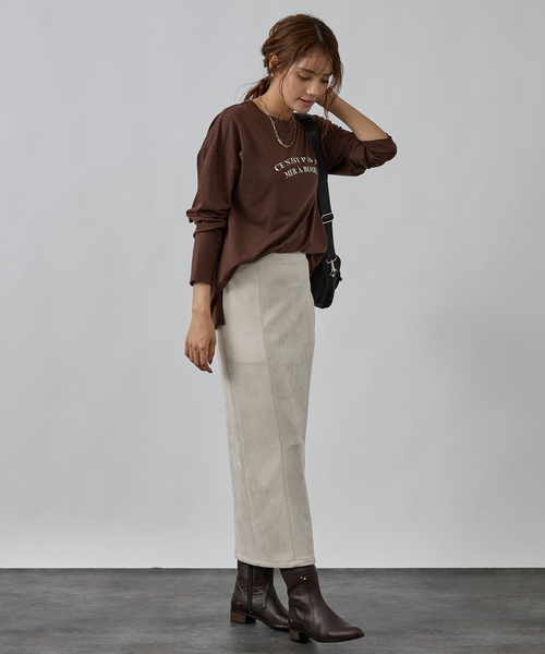 abahouse mavie(アバハウスマヴィ)の「ロゴロンT(Tシャツ/カットソー・レディース・チャコールグレー/ブラウン/ホワイト系その他・フリー)」の19枚目の写真