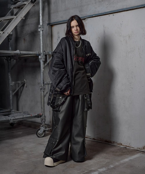 ERAR】PU合皮サスペンダースーパーワイドハイギミックメタルパーツ