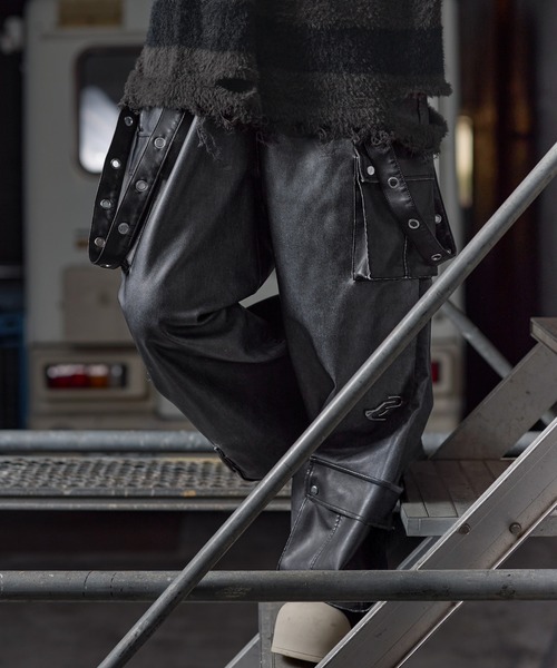 ERAR】PU合皮サスペンダースーパーワイドハイギミックメタルパーツ