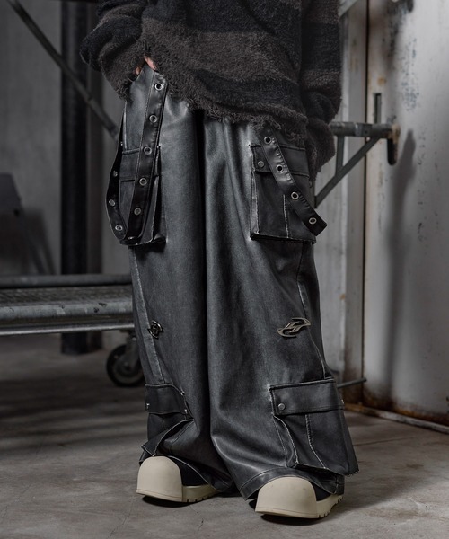 ERAR】PU合皮サスペンダースーパーワイドハイギミックメタルパーツ