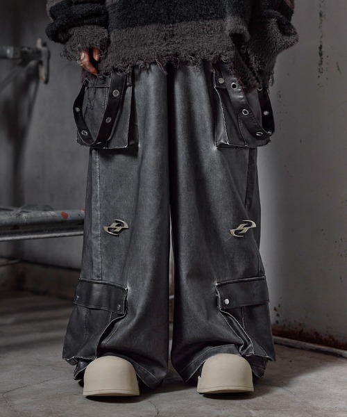 emicetic エミックエティック　サスペンダーパンツ フリルサスペンダー付センタープレスパンツ Eimee Law│Eimee