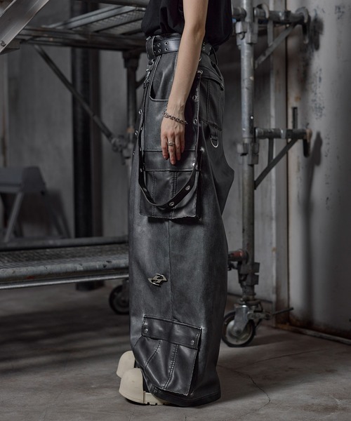 ERAR】PU合皮サスペンダースーパーワイドハイギミックメタル