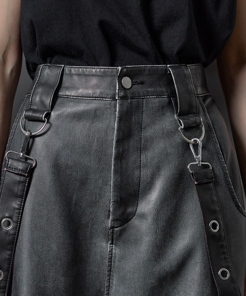 新品 LILL(ERAR)PU合皮サスペンダースーパーワイドハイギミック カーゴ ERAR】PU合皮サスペンダースーパーワイドハイギミックメタルパーツ