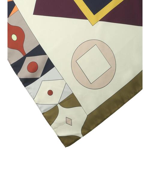 Te chichi（テチチ）の「幾何柄スカーフ（ネックレス・レディース・オレンジ/ホワイト・F）」の6枚目の写真