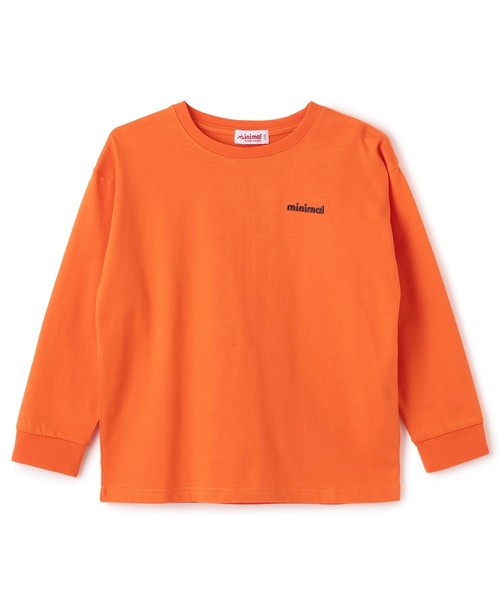 minimal（ミニマル）の「ワンポイント天竺ロングＴシャツ（Tシャツ/カットソー・キッズ・オフホワイト/レッド/オレンジ/カーキ/ブルー/ブラック・110cm/120cm/130cm/140cm/90cm/100cm）」の6枚目の写真