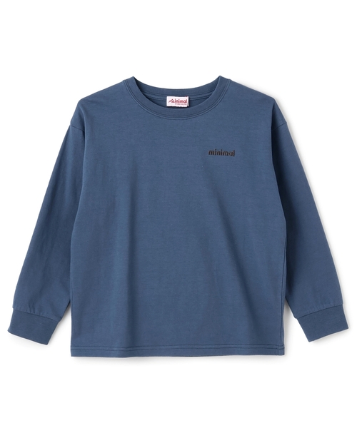 minimal（ミニマル）の「ワンポイント天竺ロングＴシャツ（Tシャツ/カットソー・キッズ・オフホワイト/レッド/オレンジ/カーキ/ブルー/ブラック・110cm/120cm/130cm/140cm/90cm/100cm）」の4枚目の写真