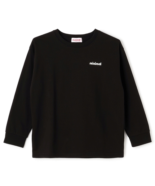 minimal（ミニマル）の「ワンポイント天竺ロングＴシャツ（Tシャツ/カットソー・キッズ・オフホワイト/レッド/オレンジ/カーキ/ブルー/ブラック・110cm/120cm/130cm/140cm/90cm/100cm）」の2枚目の写真