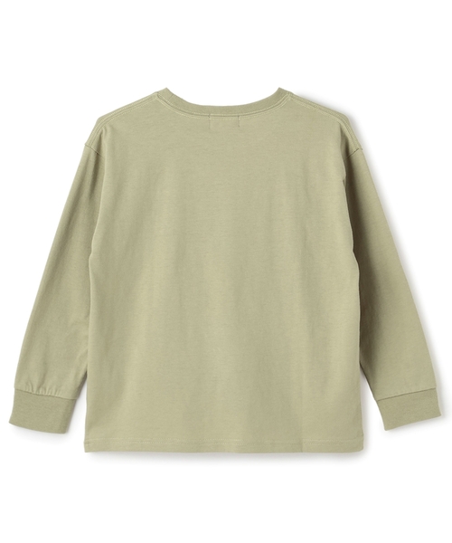 minimal（ミニマル）の「ワンポイント天竺ロングＴシャツ（Tシャツ/カットソー・キッズ・オフホワイト/レッド/オレンジ/カーキ/ブルー/ブラック・110cm/120cm/130cm/140cm/90cm/100cm）」の7枚目の写真