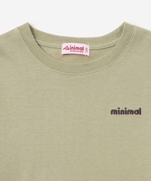 minimal（ミニマル）の「ワンポイント天竺ロングＴシャツ（Tシャツ/カットソー・キッズ・オフホワイト/レッド/オレンジ/カーキ/ブルー/ブラック・110cm/120cm/130cm/140cm/90cm/100cm）」の8枚目の写真
