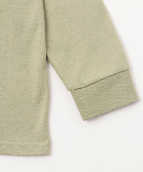 minimal（ミニマル）の「ワンポイント天竺ロングＴシャツ（Tシャツ/カットソー・キッズ・オフホワイト/レッド/オレンジ/カーキ/ブルー/ブラック・110cm/120cm/130cm/140cm/90cm/100cm）」の9枚目の写真