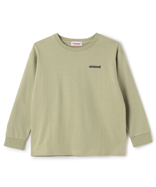 minimal（ミニマル）の「ワンポイント天竺ロングＴシャツ（Tシャツ/カットソー・キッズ・オフホワイト/レッド/オレンジ/カーキ/ブルー/ブラック・110cm/120cm/130cm/140cm/90cm/100cm）」の12枚目の写真